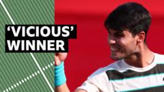 Alcaraz hits 'unplayable' forehand winner