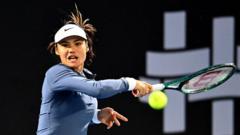 Rain delays Raducanu in Hobart first round