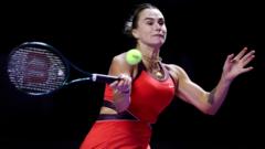 Sabalenka roars past Gauff to join Pegula in WTA Finals last four