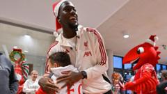 Footballers' hospital visit 'better than Christmas'