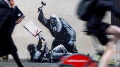 New Banksy mural appears at Royal Courts of Justice