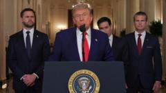 Watch: Trump says strikes on Iran a 'spectacular military success' in address