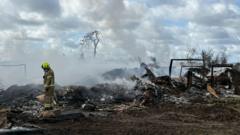 'Hard to predict' when industrial fire will be out