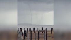 Rare waterspout seen over Bristol Channel