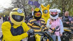 Bikers gather at hospital after Easter charity parade