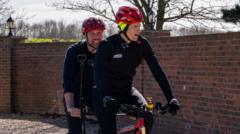 Prince William joins Greg James on Comic Relief bike ride