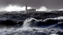 Wind warning in place as Storm Ashley hits