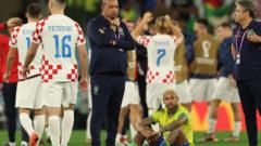Sad Neymar afta shock loss to Croatia