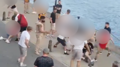 Football fans brawl after Champions League final