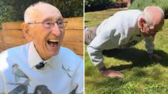 Watch Bill Kober, 98, who does 40 press-ups a day