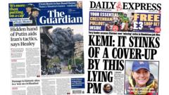The Papers:  'Hidden hand of Putin' and 'This lying PM'