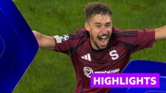 Sparta Praha dominate Malmo in play-off first-leg win