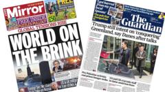 The Papers: 'World on the brink' and Trump intent on 'conquering' Greenland