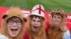 Three teens dress as 'Three Lions' after reports of press encounter