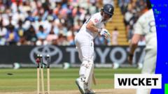 Pope plays onto his stumps as Deep takes early wicket