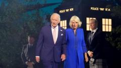 King and Queen emerge from Tardis to open Glasgow Commonwealth Games