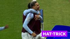 Villa’s Rogers fires hat-trick against Celtic