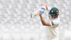 Worcestershire build lead against Middlesex