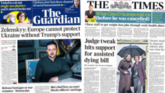 The Papers: 'Ukraine needs US support' and Kate's prison visit