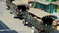 ချင်းပြည်နယ် ဟားခါးမြို့မှာ စစ်ကောင်စီတပ်တွေ သွားလာနေပုံ (ပုံဟောင်း)