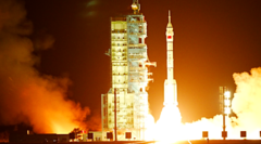 Watching China's youngest ever astronauts blast off from the Gobi Desert