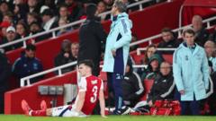 Tierney goes off injured on Arsenal return