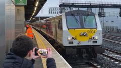 First train departs Belfast's Grand Central Station