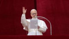 Pope Leo appeals for no more war in first Sunday address
