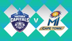 Pretoria Capitals v MI Cape Town – SA20 scorecard