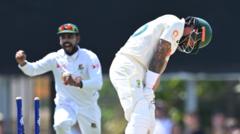 Bangladesh retain upper hand v Australia - first Test scorecard