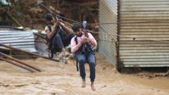 People 'jump from roof to roof' as floods kill 148 in Nepal