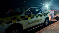 Exploding flint from beach bonfire cuts coastguard