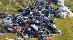 Hunt on for vacuum mountain fly-tippers