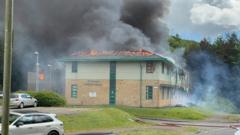 'Tornado-like flame' as smoke impacts major commuter route in rush hour