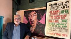 Jimi Hendrix's guitar ended up at the tip after 'first rock festival'