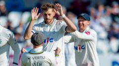 Yorkshire edge towards win over leaders Sussex