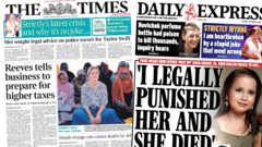 The Papers:  'Prepare for higher taxes' and 'I legally punished' Sara