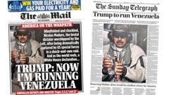 The Papers: 'America on the warpath' and 'Trump to run Venezuela'