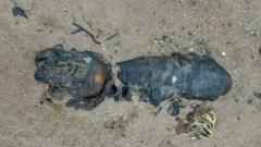 Bomb squad called to beach after artillery find