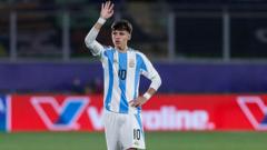 Alvaro Montaro in action for Argentina at the recent U20 World Cup