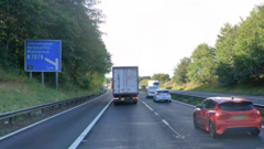 Biker, 63, seriously injured in motorway attack by gang in four cars