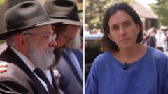 BBC outside Rabbi Schlanger's funeral as mourners pay tribute