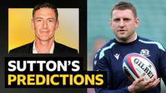 Sutton’s predictions v Scotland rugby superstar Russell