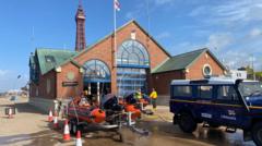 Four children rescued after being cut off by tide