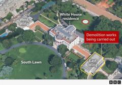 Trump says 'existing structure' of White House East Wing to be torn down
