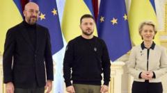 رهبران اروپایی با زلنسکی