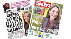 The Papers: Tax hike plans and Kate's 'surprise' visit