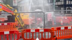 Damaged water pipe causes disruption