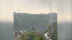 'Mini tornado hitting Luton' captured on video