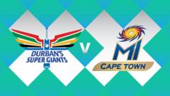 Durban’s Super Giants v MI Cape Town – SA20 scorecard